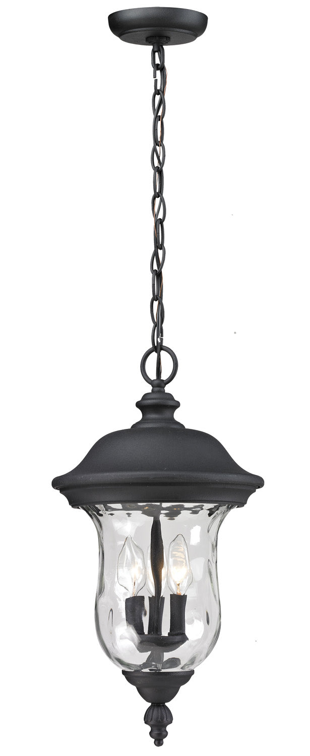 Z-Lite Canada - Three Light Outdoor Chain Mount - Armstrong - Black- Union Lighting Luminaires Decor