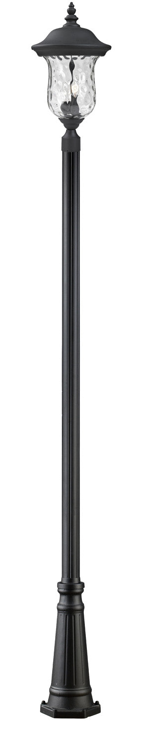 Z-Lite Canada - Three Light Outdoor Post Mounted Fixture - Armstrong - Black- Union Lighting Luminaires Decor