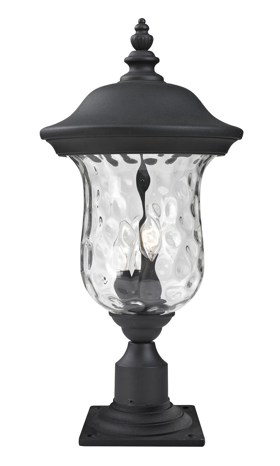 Z-Lite Canada - Three Light Outdoor Pier Mounted Fixture - Armstrong - Black- Union Lighting Luminaires Decor