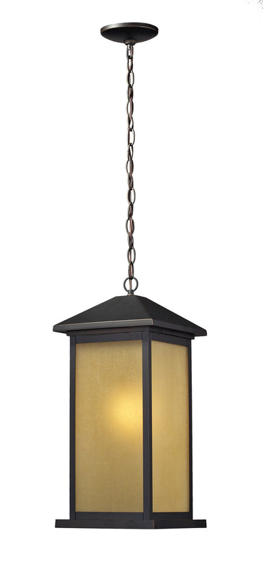 Z-Lite Canada - One Light Outdoor Chain Mount Ceiling Fixture - Vienna - Oil Rubbed Bronze- Union Lighting Luminaires Decor
