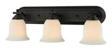 Z-Lite Canada - Three Light Vanity - Lagoon - Matte Black- Union Lighting Luminaires Decor