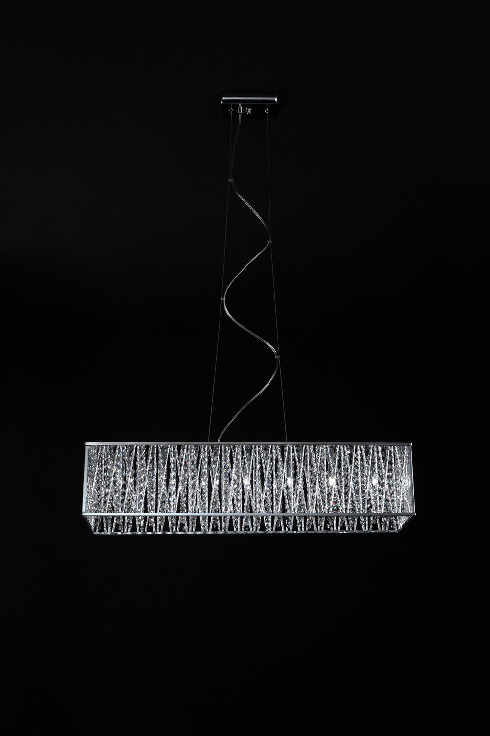 Z-Lite Canada - Seven Light Linear Chandelier - Terra - Chrome- Union Lighting Luminaires Decor
