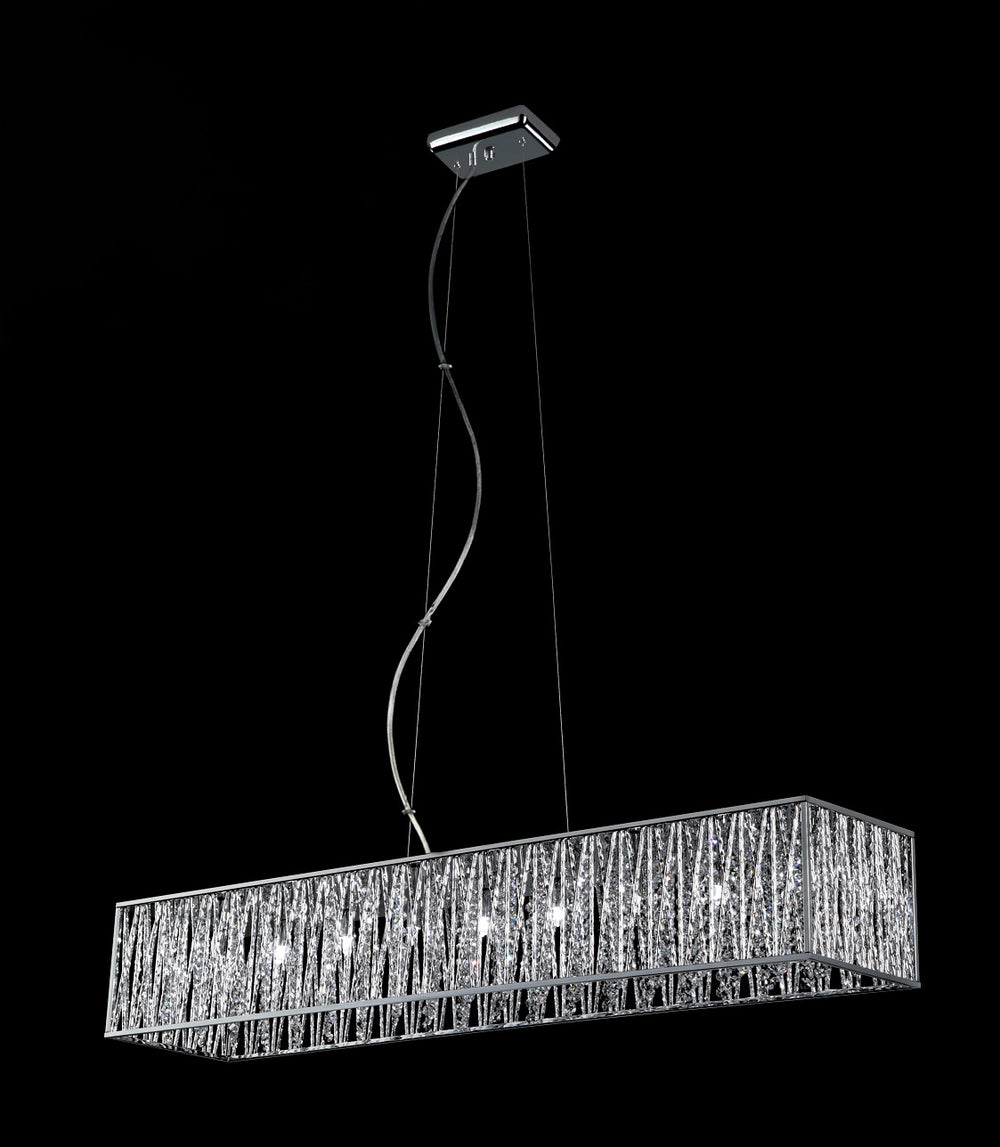 Z-Lite Canada - Nine Light Linear Chandelier - Terra - Chrome- Union Lighting Luminaires Decor