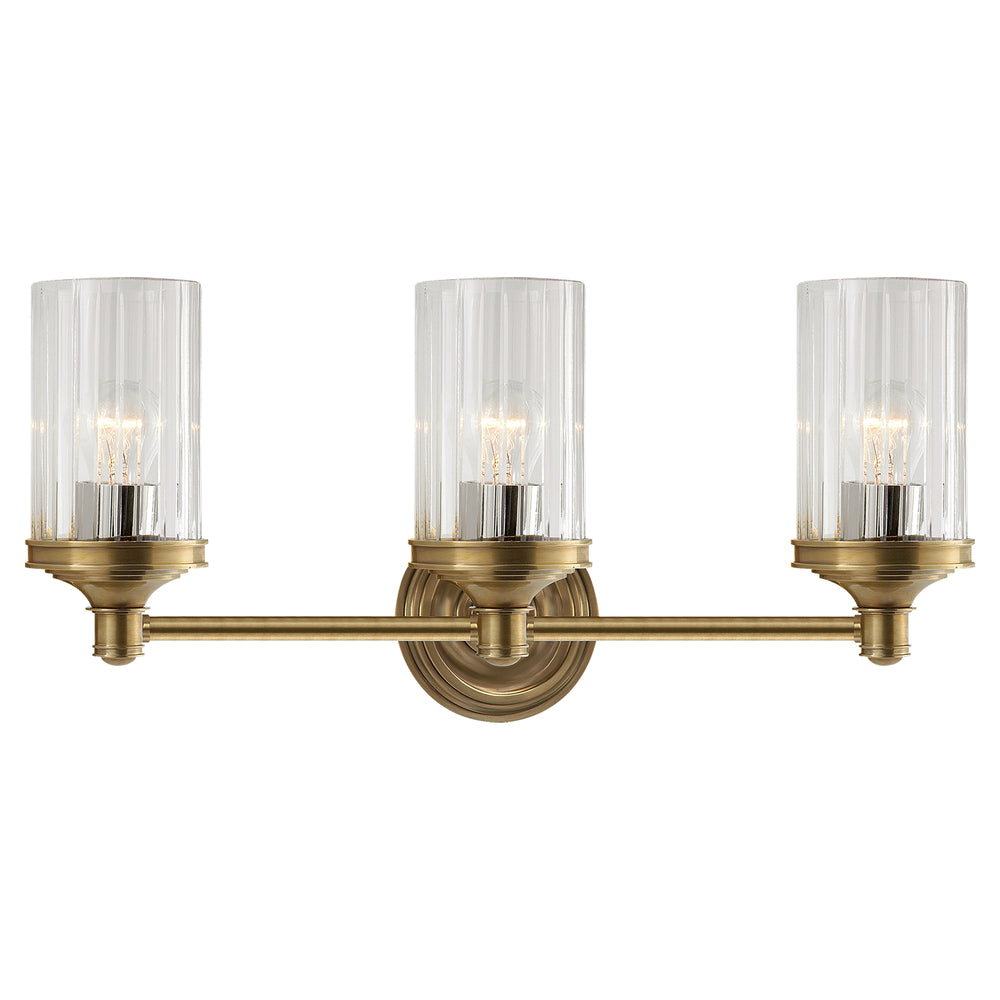 Visual Comfort Signature Canada - Three Light Wall Sconce - Ava - Hand-Rubbed Antique Brass- Union Lighting Luminaires Decor