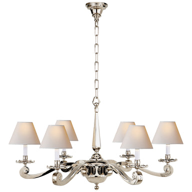 Visual Comfort Signature Canada - Six Light Chandelier - Myrna - Polished Nickel- Union Lighting Luminaires Decor