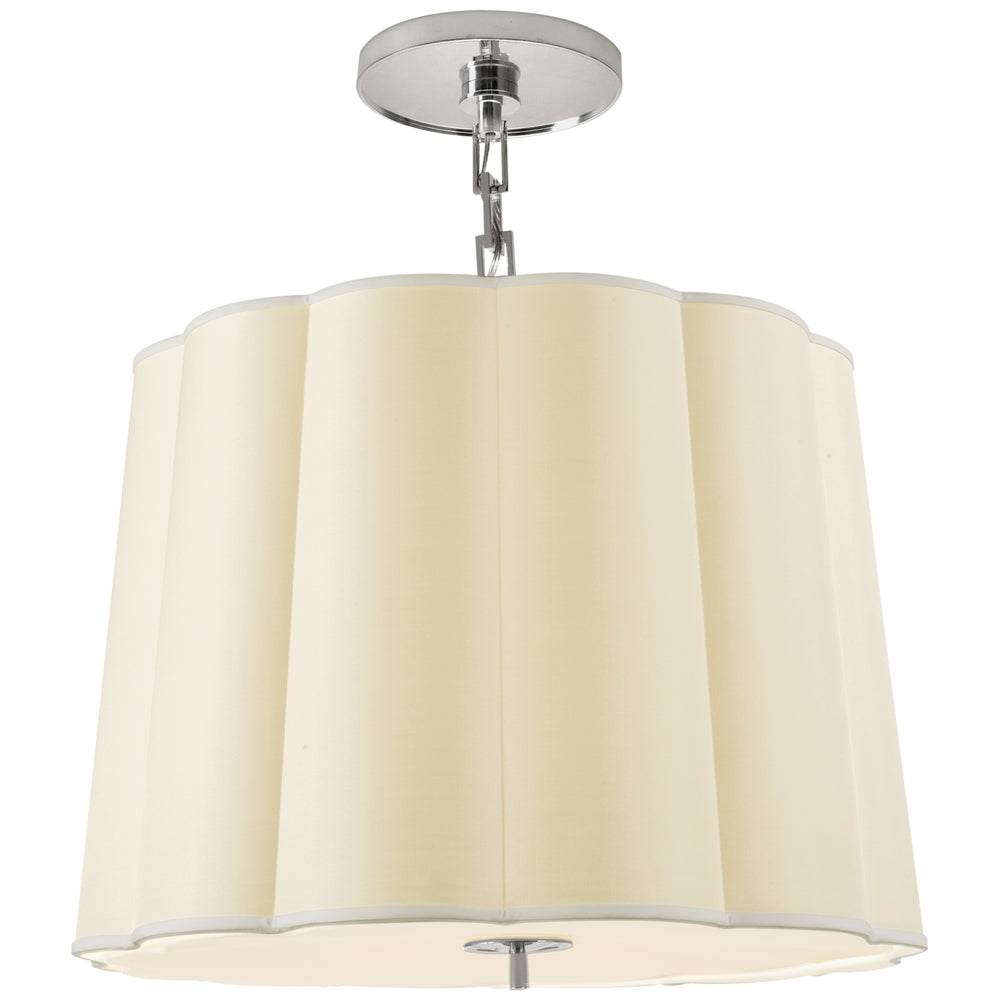 Visual Comfort Signature Canada - Five Light Pendant - Simple Scallop - Soft Silver- Union Lighting Luminaires Decor