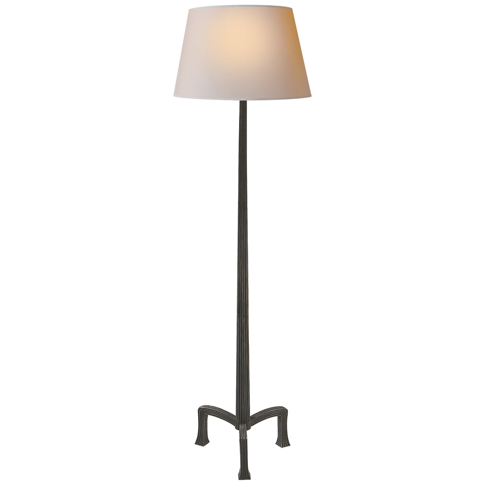 Visual Comfort Signature Canada - One Light Floor Lamp - Strie - Aged Iron- Union Lighting Luminaires Decor
