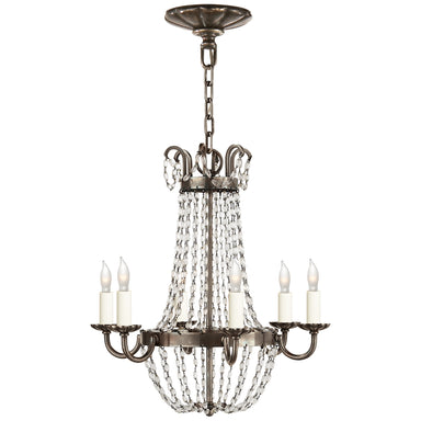 Visual Comfort Signature Canada - Six Light Chandelier - Paris Flea Market - Sheffield Silver- Union Lighting Luminaires Decor