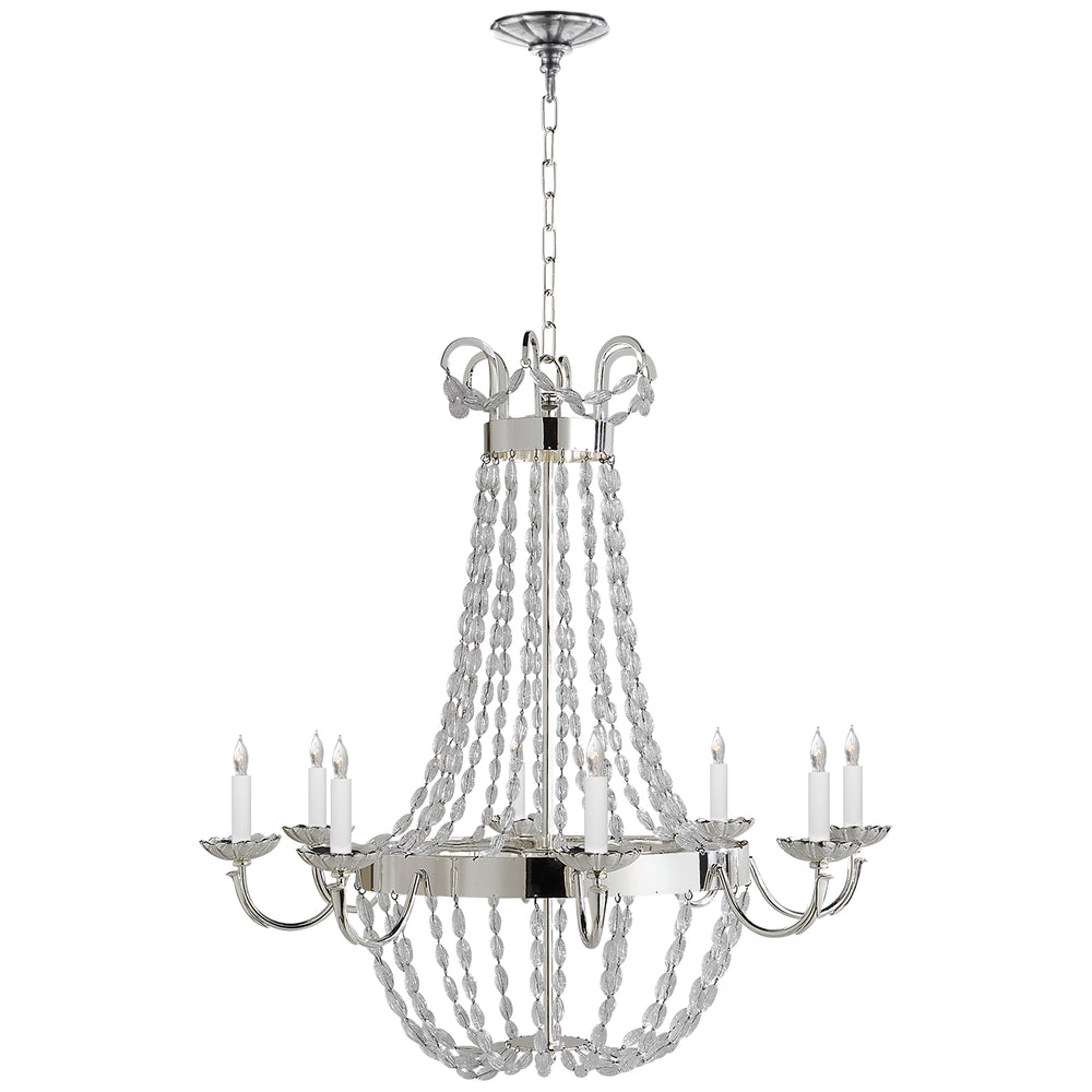 Visual Comfort Signature Canada - Eight Light Chandelier - Paris Flea Market - Polished Silver- Union Lighting Luminaires Decor