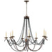 Visual Comfort Signature Canada - Eight Light Chandelier - Marigot - Hand Painted Rust Finish- Union Lighting Luminaires Decor