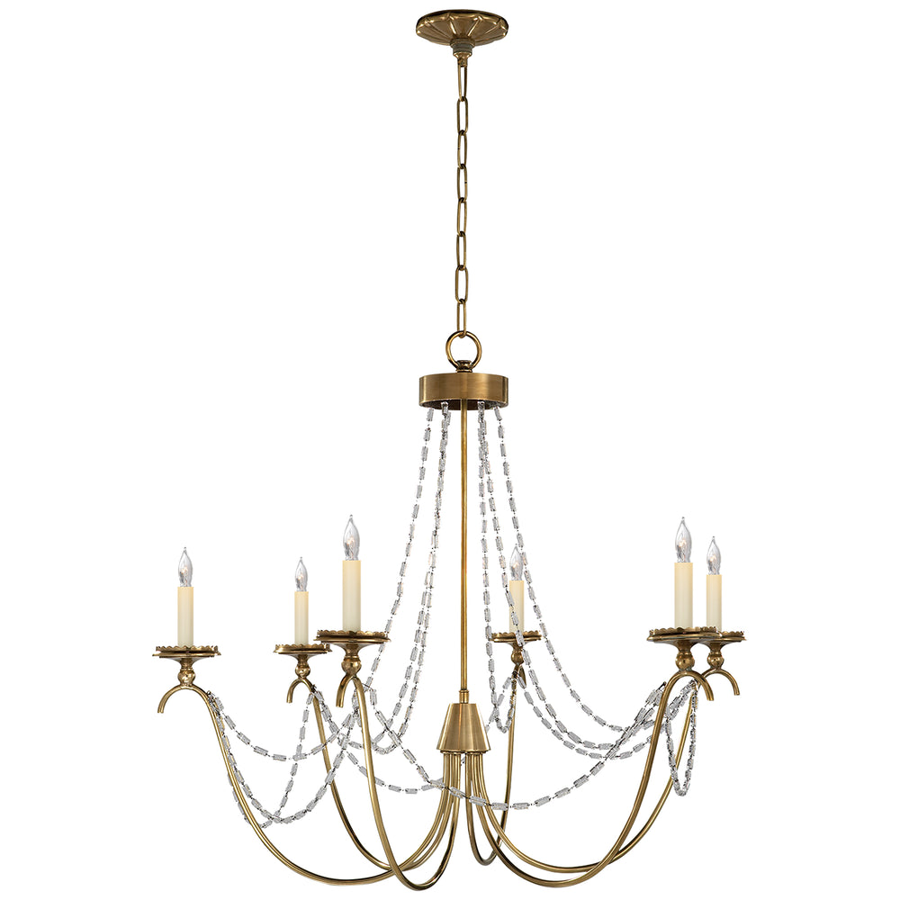 Visual Comfort Signature Canada - Six Light Chandelier - Marigot - Antique-Burnished Brass- Union Lighting Luminaires Decor