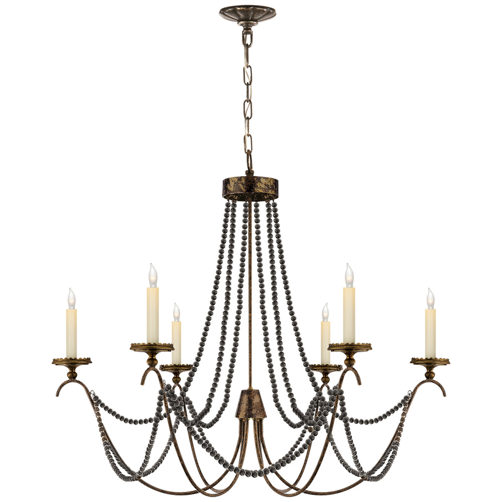 Visual Comfort Signature Canada - Six Light Chandelier - Marigot - Hand Painted Rust Finish- Union Lighting Luminaires Decor