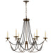 Visual Comfort Signature Canada - Six Light Chandelier - Marigot - Hand Painted Rust Finish- Union Lighting Luminaires Decor