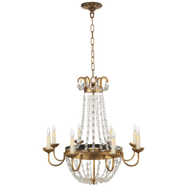 Visual Comfort Signature Canada - Eight Light Chandelier - Paris Flea Market - Gilded Iron- Union Lighting Luminaires Decor