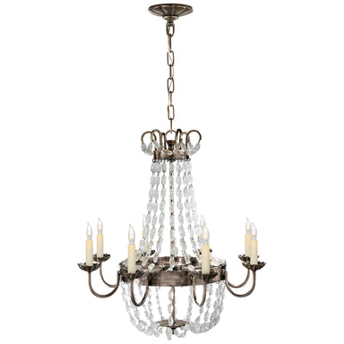 Visual Comfort Signature Canada - Eight Light Chandelier - Paris Flea Market - Sheffield Silver- Union Lighting Luminaires Decor