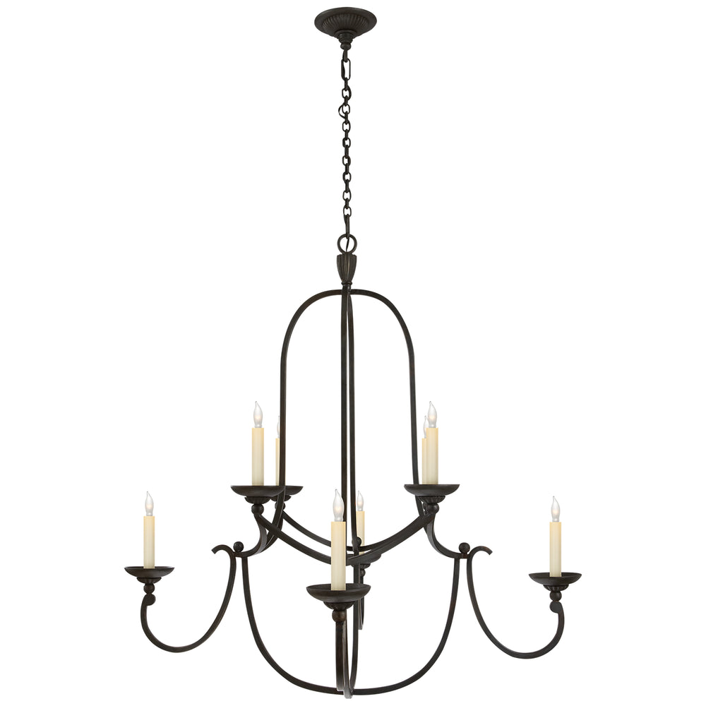 Visual Comfort Signature Canada - Eight Light Chandelier - Flemish - Aged Iron- Union Lighting Luminaires Decor