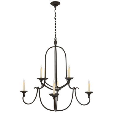 Visual Comfort Signature Canada - Eight Light Chandelier - Flemish - Aged Iron- Union Lighting Luminaires Decor