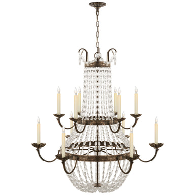 Visual Comfort Signature Canada - 12 Light Chandelier - Paris Flea Market - Sheffield Silver- Union Lighting Luminaires Decor