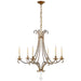 Visual Comfort Signature Canada - Six Light Chandelier - Oslo - Gilded Iron- Union Lighting Luminaires Decor