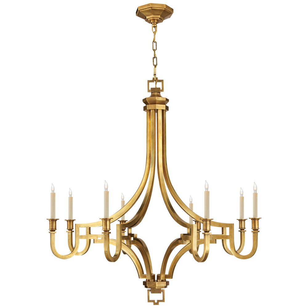 Visual Comfort Signature Canada - Eight Light Chandelier - Mykonos - Antique-Burnished Brass- Union Lighting Luminaires Decor