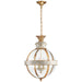 Visual Comfort Signature Canada - Three Light Lantern - Crown Top Globe - Antique White- Union Lighting Luminaires Decor