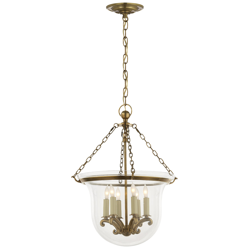 Visual Comfort Signature Canada - Six Light Lantern - Country Bell Jar - Antique-Burnished Brass- Union Lighting Luminaires Decor
