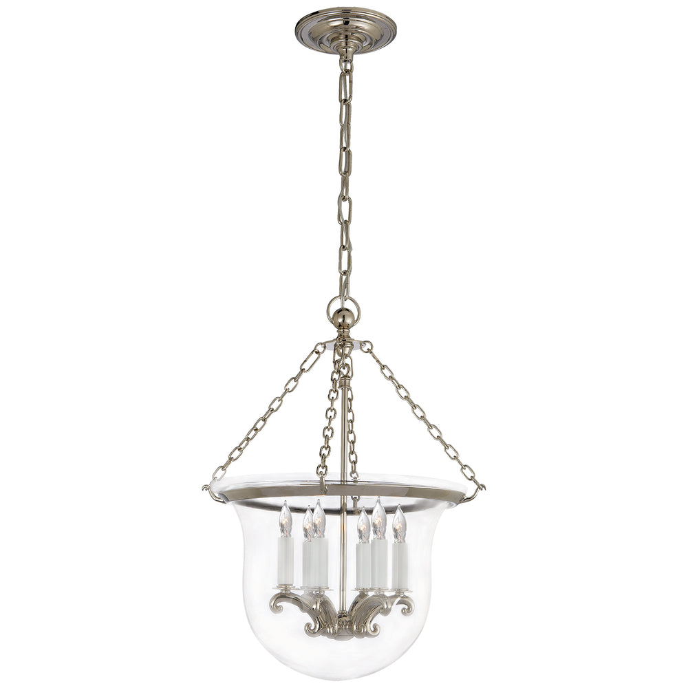 Visual Comfort Signature Canada - Six Light Lantern - Country Bell Jar - Polished Nickel- Union Lighting Luminaires Decor