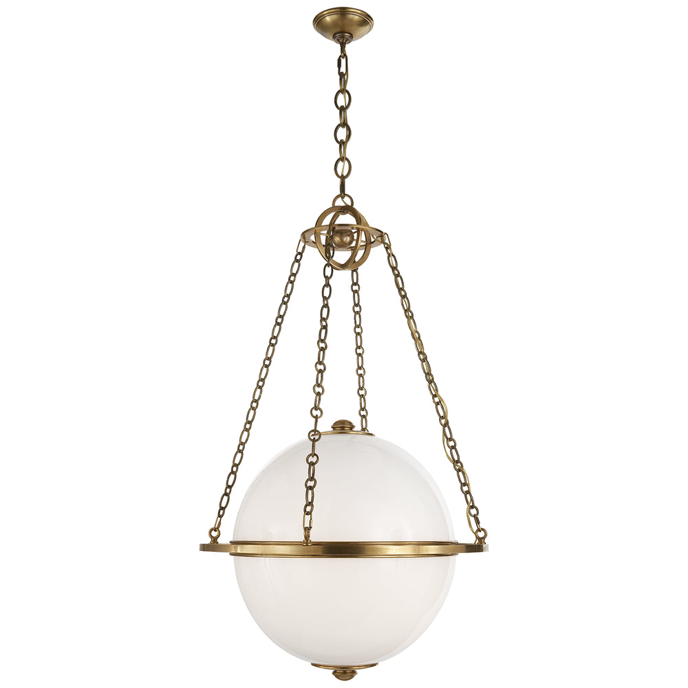 Visual Comfort Signature Canada - Two Light Lantern - Modern Globe - Antique-Burnished Brass- Union Lighting Luminaires Decor
