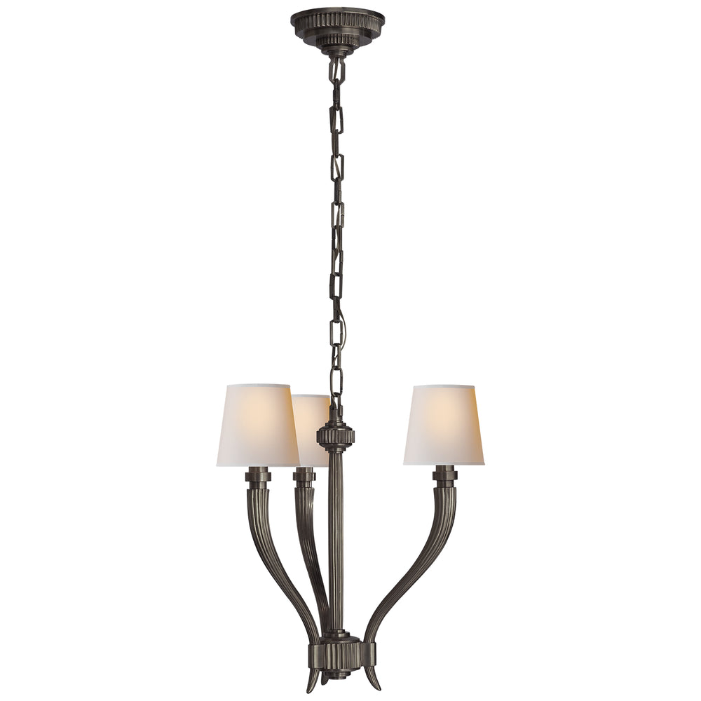 Visual Comfort Signature Canada - Three Light Chandelier - Ruhlmann - Bronze- Union Lighting Luminaires Decor