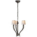 Visual Comfort Signature Canada - Three Light Chandelier - Ruhlmann - Bronze- Union Lighting Luminaires Decor