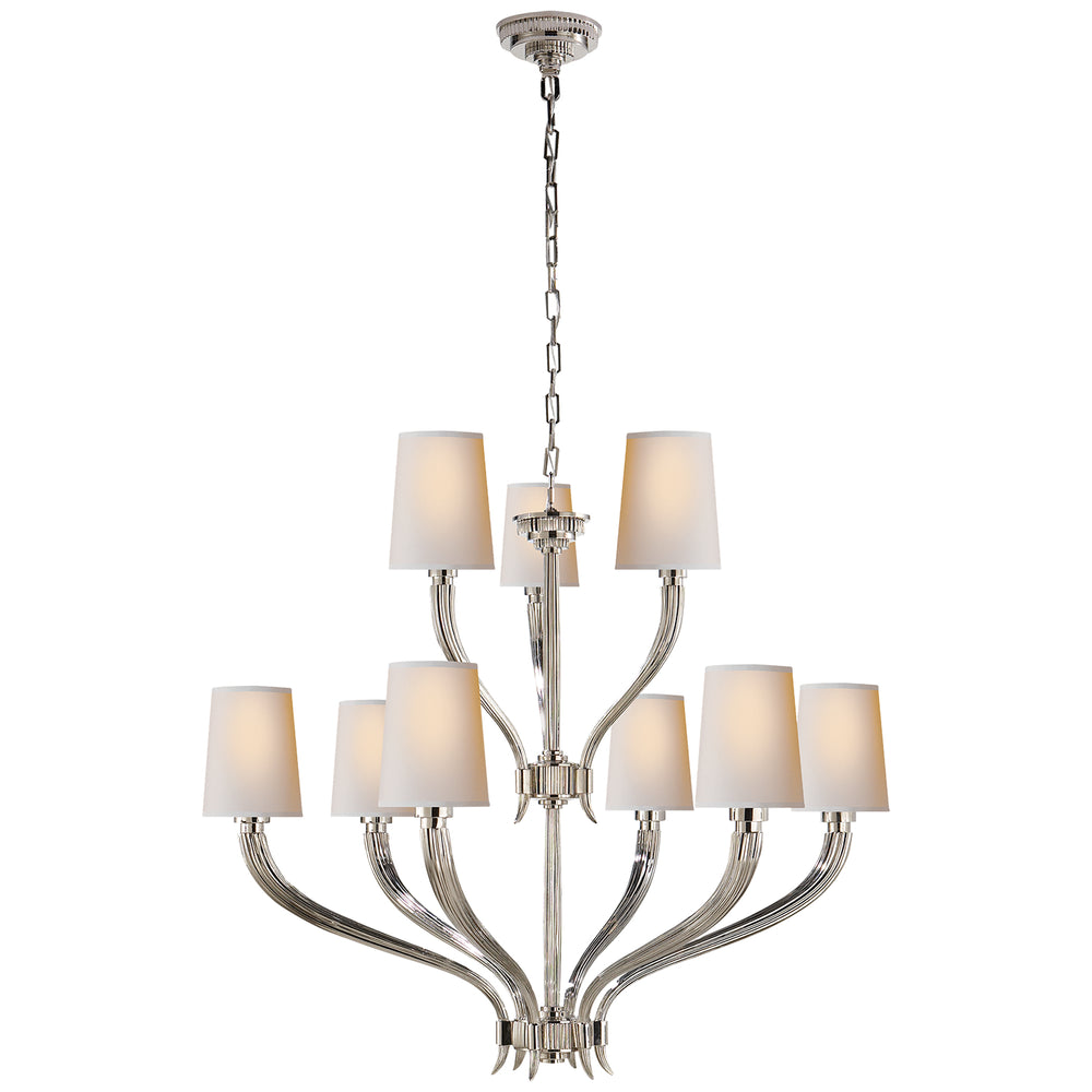 Visual Comfort Signature Canada - Nine Light Chandelier - Ruhlmann - Polished Nickel- Union Lighting Luminaires Decor