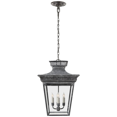 Visual Comfort Signature Canada - Four Light Lantern - Elsinore - Weathered Zinc- Union Lighting Luminaires Decor