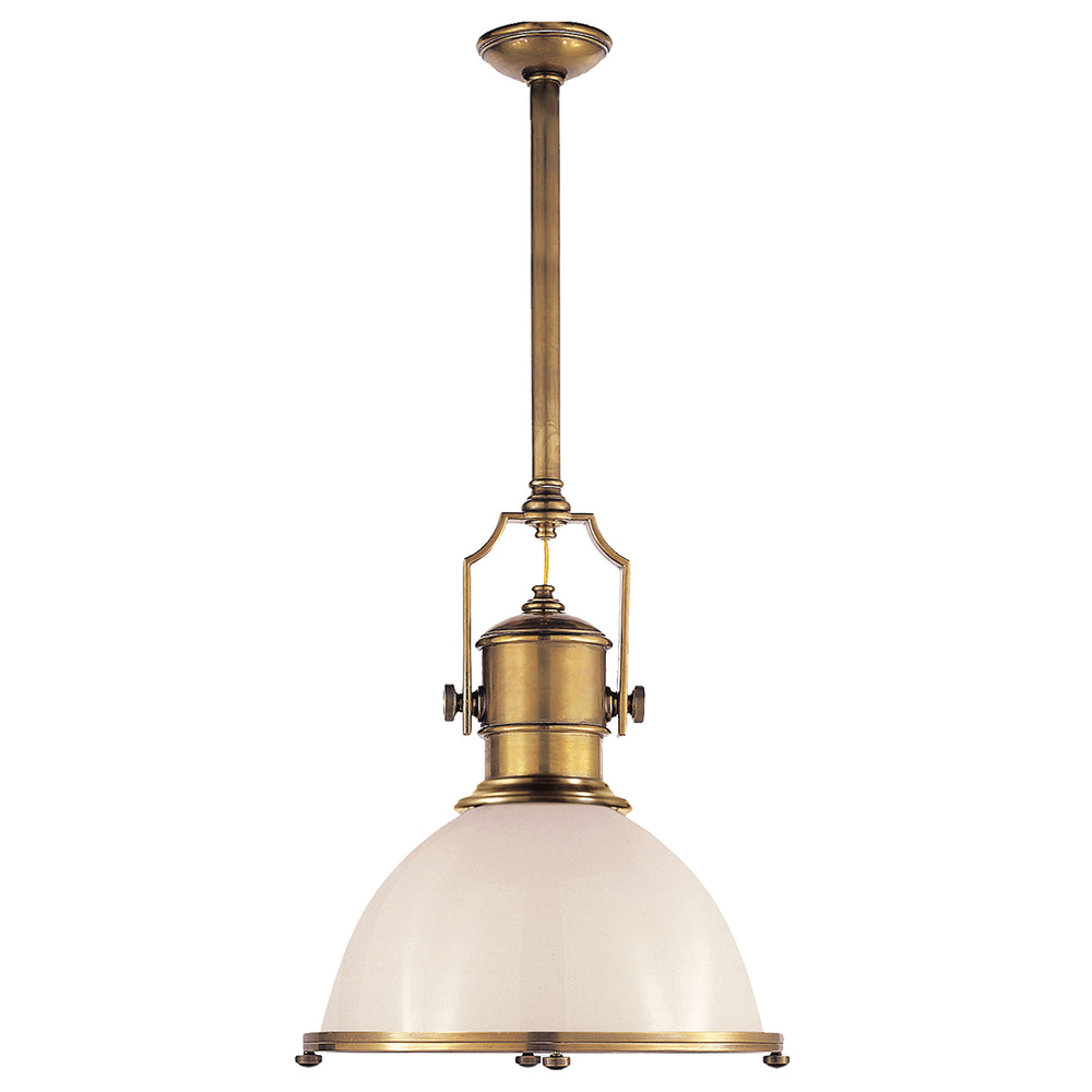 Visual Comfort Signature Canada - One Light Pendant - Country Industrial - Antique-Burnished Brass- Union Lighting Luminaires Decor