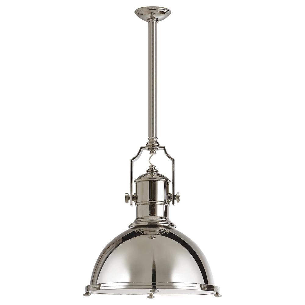 Visual Comfort Signature Canada - One Light Pendant - Country Industrial - Polished Nickel- Union Lighting Luminaires Decor