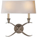 Visual Comfort Signature Canada - Two Light Wall Sconce - Cross Bouillotte - Antique Nickel- Union Lighting Luminaires Decor