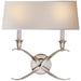 Visual Comfort Signature Canada - Two Light Wall Sconce - Cross Bouillotte - Polished Nickel- Union Lighting Luminaires Decor