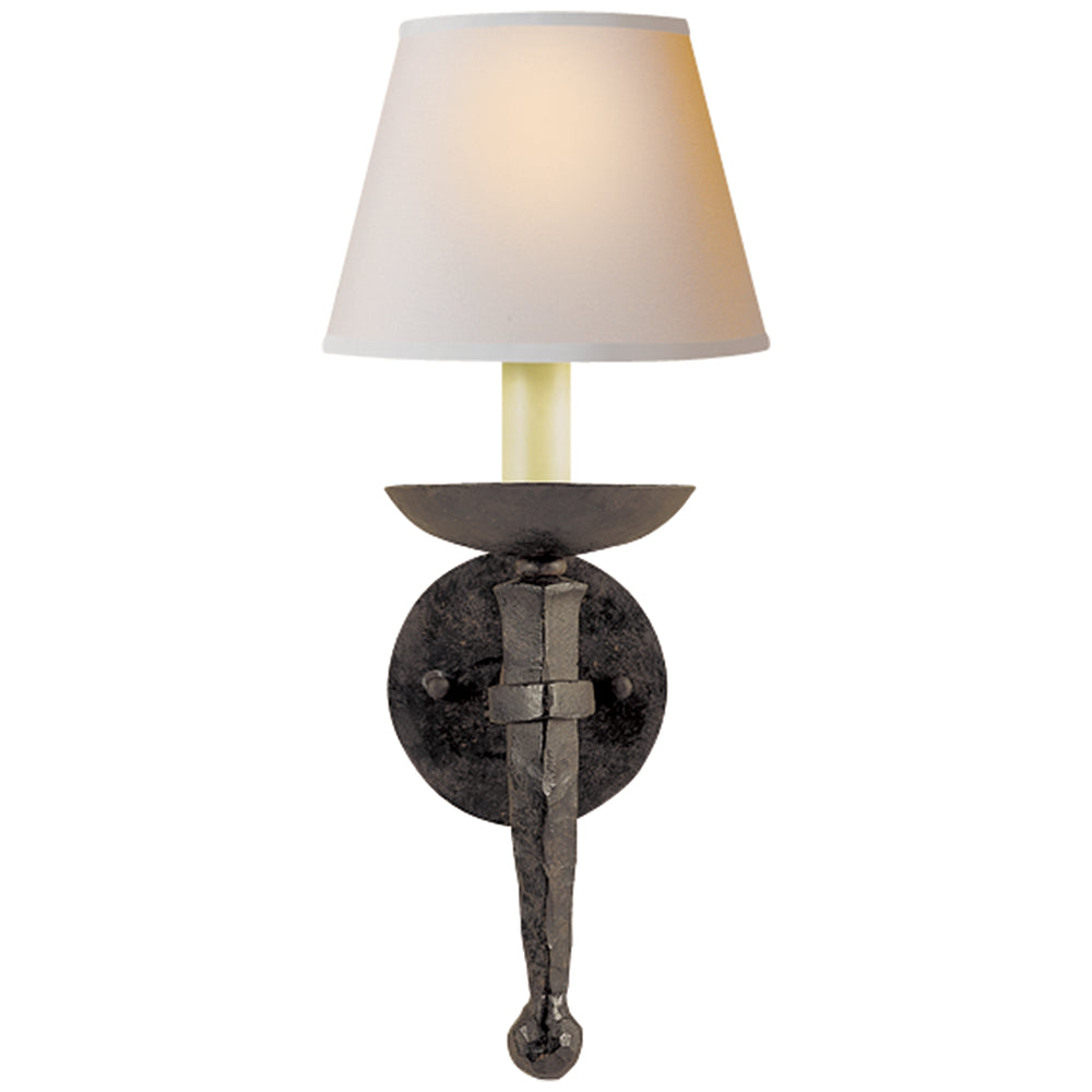 Visual Comfort Signature Canada - One Light Wall Sconce - Iron Torch - Blackened Rust- Union Lighting Luminaires Decor