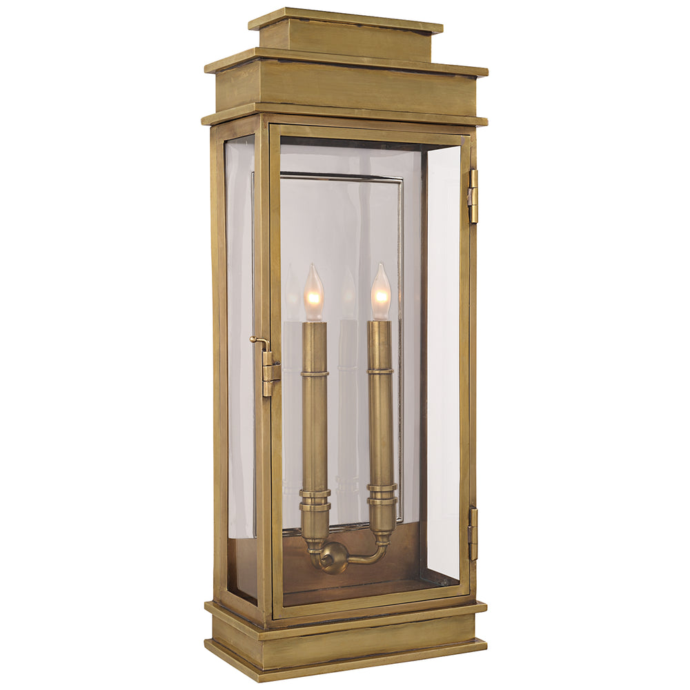 Visual Comfort Signature Canada - Two Light Wall Sconce - Linear Lantern - Antique-Burnished Brass- Union Lighting Luminaires Decor