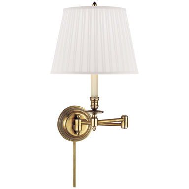 Visual Comfort Signature Canada - One Light Swing Arm Wall Lamp - Candle Stick - Hand-Rubbed Antique Brass- Union Lighting Luminaires Decor