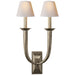 Visual Comfort Signature Canada - Two Light Wall Sconce - French Deco Horn - Antique Nickel- Union Lighting Luminaires Decor