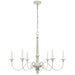 Visual Comfort Signature Canada - Six Light Chandelier - Country Chandelier - Belgian White- Union Lighting Luminaires Decor