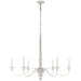 Visual Comfort Signature Canada - Six Light Chandelier - Country Chandelier - Belgian White- Union Lighting Luminaires Decor