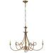 Visual Comfort Signature Canada - Five Light Chandelier - Double Twist - Hand-Rubbed Antique Brass- Union Lighting Luminaires Decor