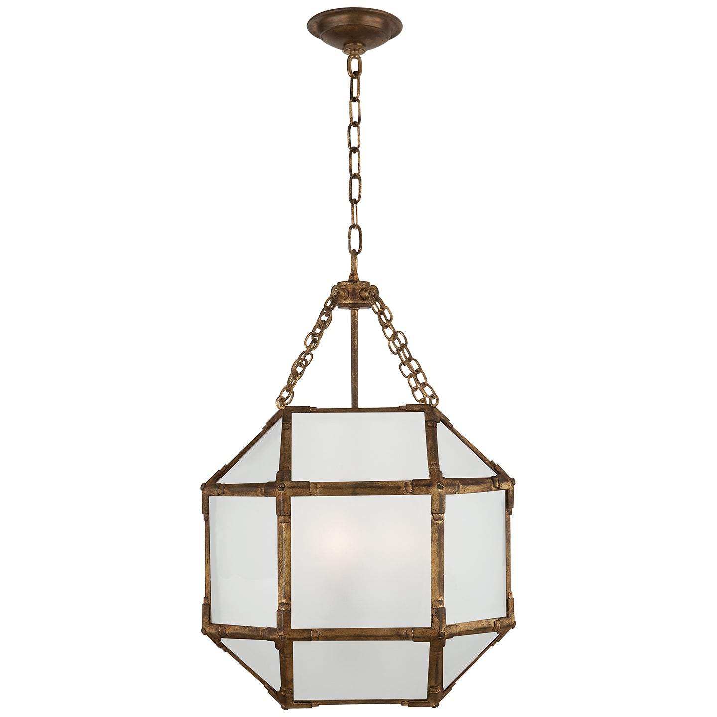 Visual Comfort Signature Canada - Three Light Lantern - Morris - Gilded Iron- Union Lighting Luminaires Decor