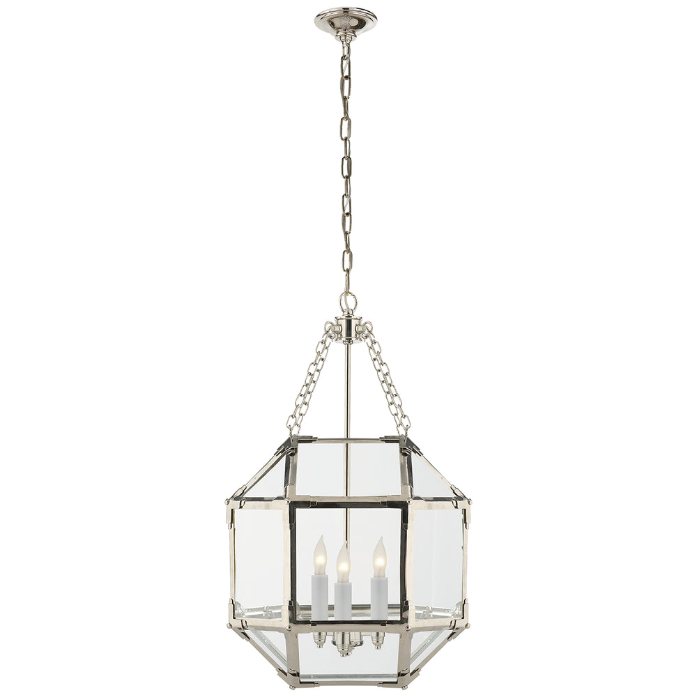 Visual Comfort Signature Canada - Three Light Lantern - Morris - Polished Nickel- Union Lighting Luminaires Decor