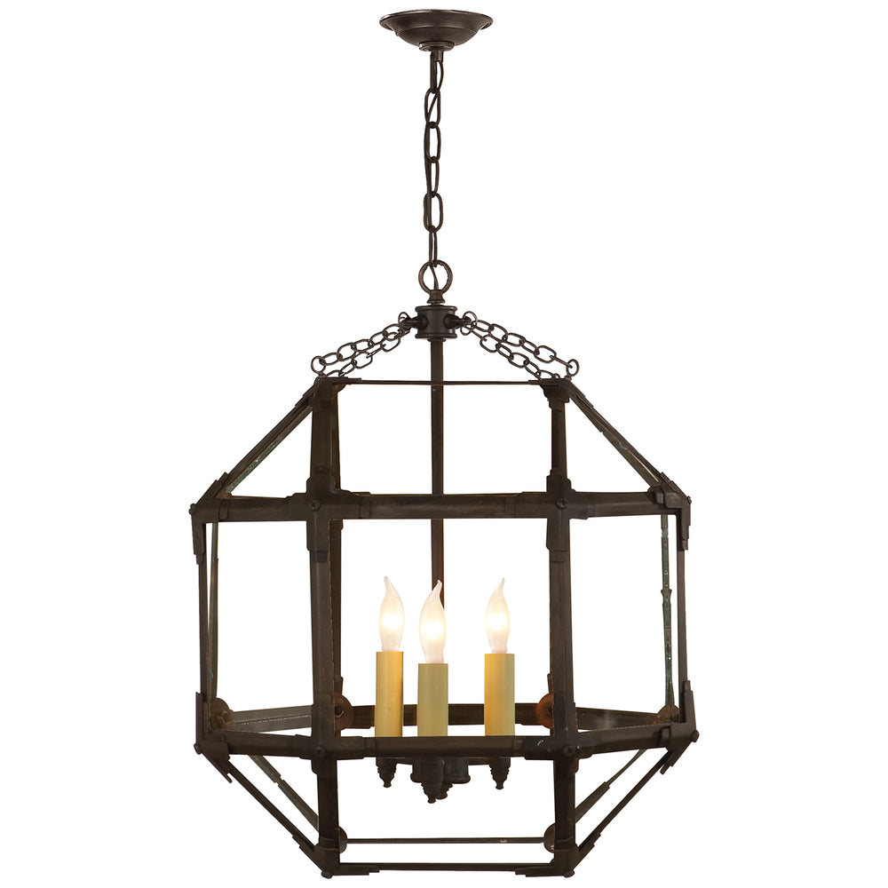 Visual Comfort Signature Canada - Three Light Lantern - Morris - Antique Zinc- Union Lighting Luminaires Decor