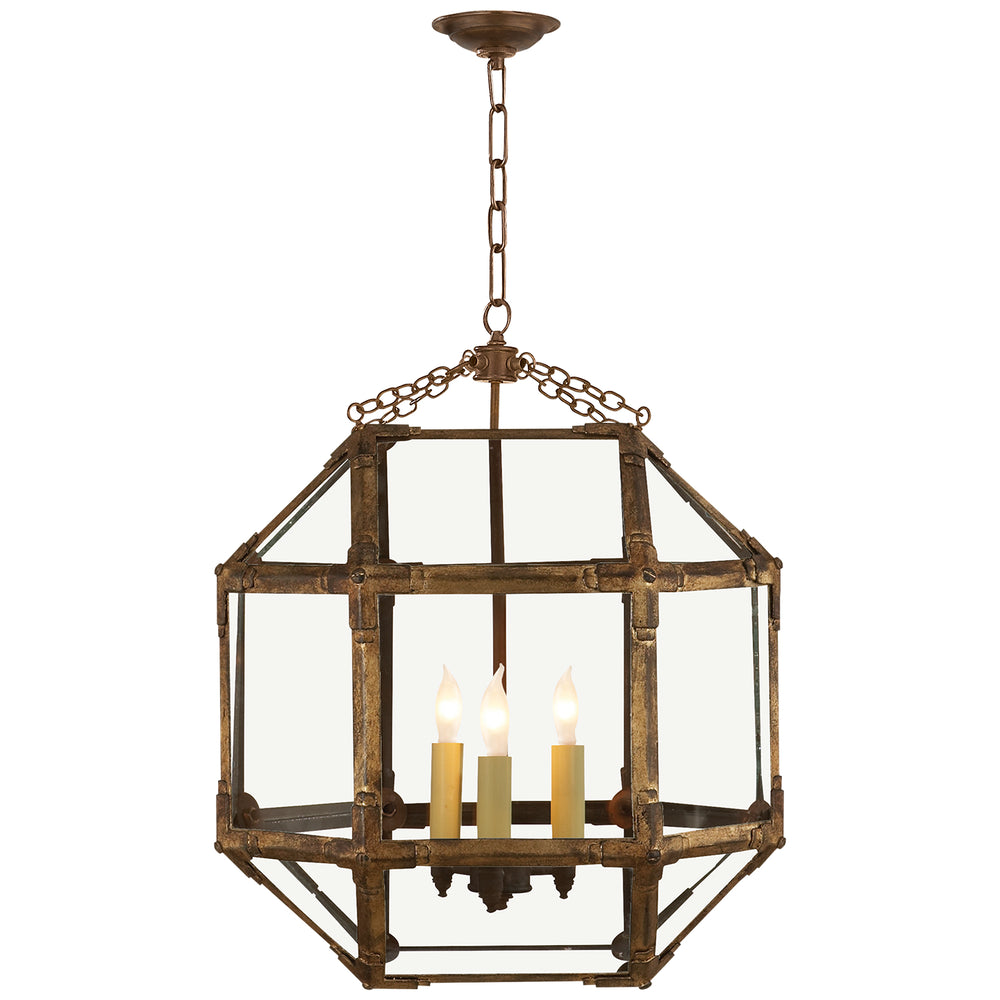 Visual Comfort Signature Canada - Three Light Lantern - Morris - Gilded Iron- Union Lighting Luminaires Decor