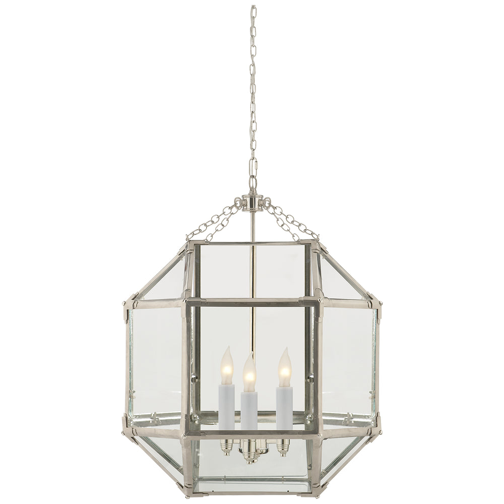 Visual Comfort Signature Canada - Three Light Lantern - Morris - Polished Nickel- Union Lighting Luminaires Decor