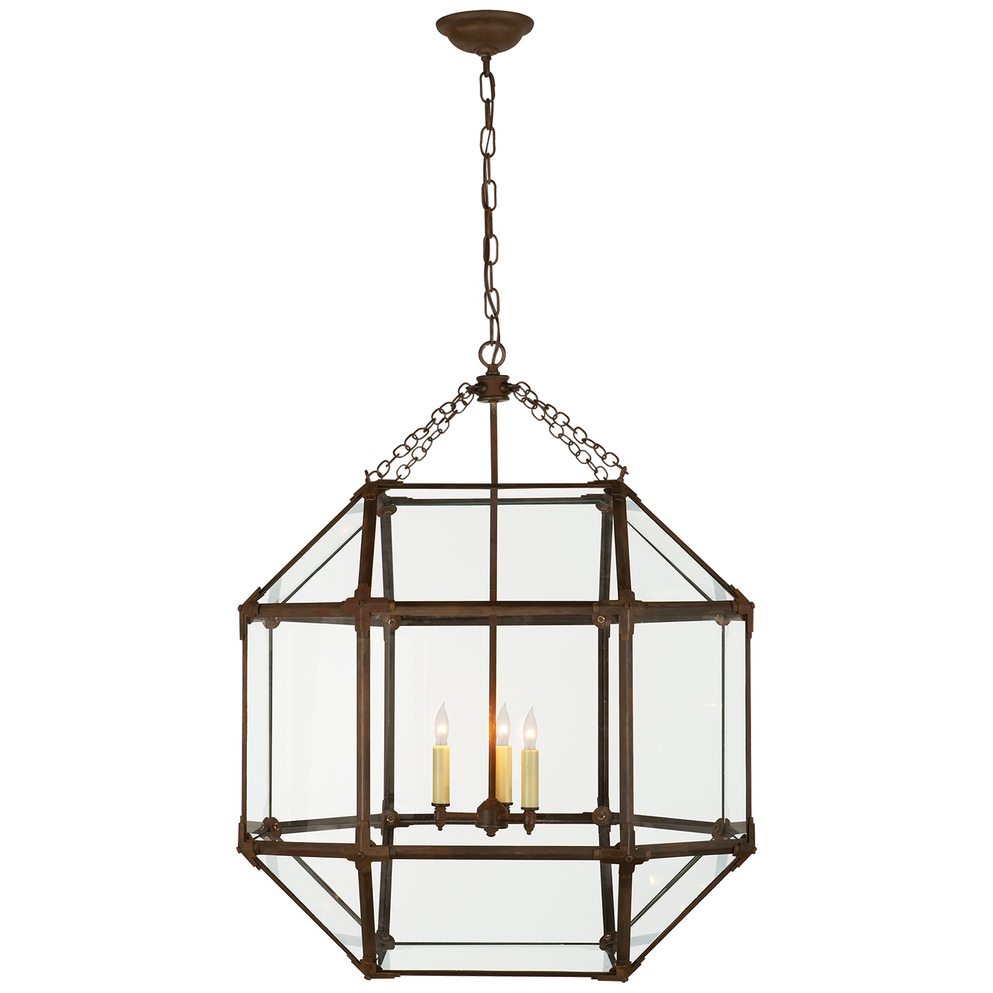 Visual Comfort Signature Canada - Three Light Lantern - Morris - Antique Zinc- Union Lighting Luminaires Decor