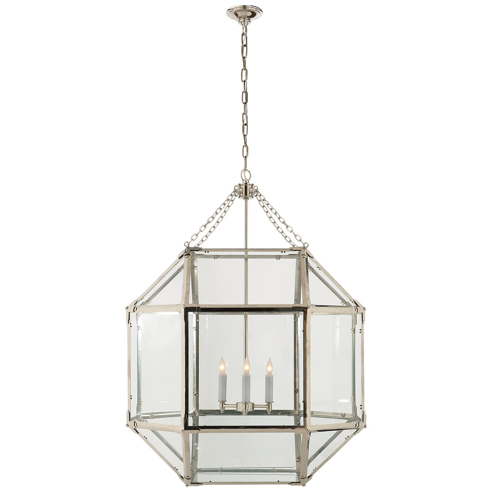 Visual Comfort Signature Canada - Three Light Lantern - Morris - Polished Nickel- Union Lighting Luminaires Decor